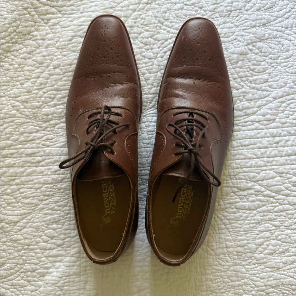 Novacas Vegan Leather Dress Shoes, Sz 43